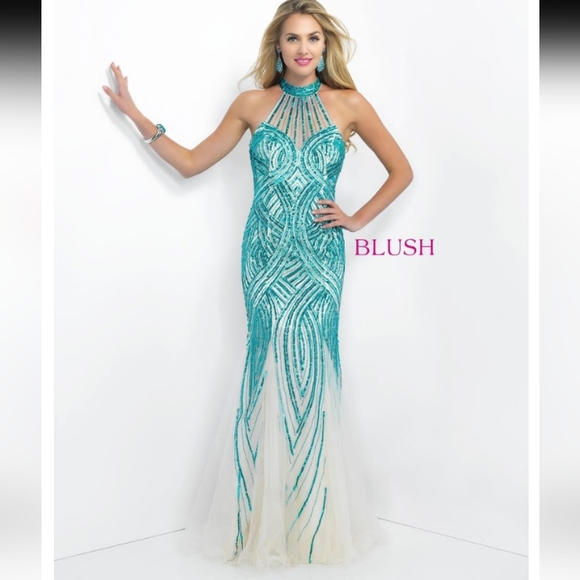 Blush Dresses & Skirts - BLUSH COLLECTION full length Sequined gown PROM